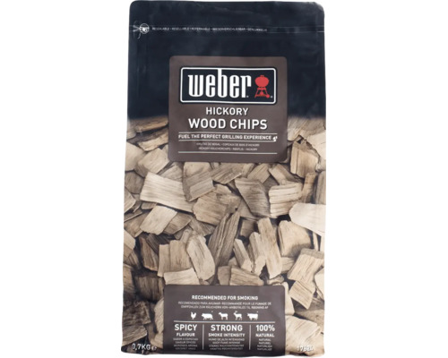 Weber Hickory houtsnippers 0,7 kilogram hersluitbare zak voor de barbecue