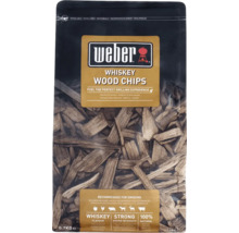 Weber Whiskey rookchips 0,7 kilogram hersluitbare zak voor een intense rooksmaak bij het barbecueën.