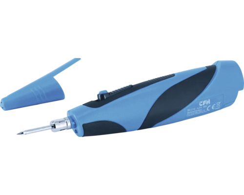 Draadloze batterijsoldeerbout CFH BK 212 met beschermkap voor nauwkeurig soldeerwerk.