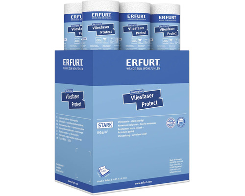Erfurt Vliesfaser Protect vliesbehang sterk reliëf, 6 rollen per verpakking, muurlijmtechniek, 10,05 meter bij 0,53 meter per rol.