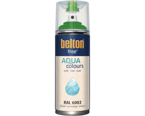 Belton Free Aqua Colours spuitlak in mat bladgroen RAL 6002