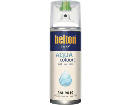 Belton Free Aqua spuitlak mat in zuiver wit RAL 9010