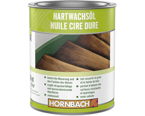 HORNBACH hardwaxolie in blik voor houtverzorging voor duurzame en waterafstotende oppervlakken.