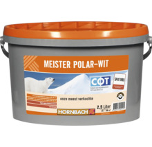 Emmer Meister Polar-Wit muurverf voor 15 tot 20 vierkante meter 2,5 liter
