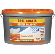 Emmer Meister Polar-Wit muurverf 12 liter met Hornbach logo