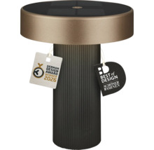 Moderne buitenlamp met zonnepaneel en geribbelde voet inclusief prijzen German Design Award Winner 2026 en Best of Design