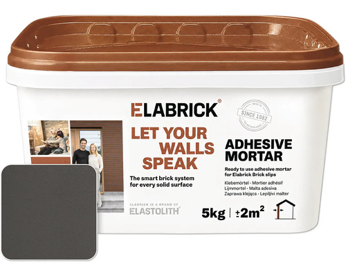 Elabrick lijmmortel 5 kilogram emmer voor steenstrips