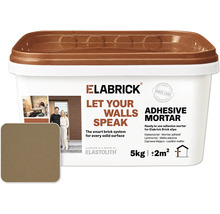 Elabrick lijmmortel voor steenstrips in een 5 kilogram emmer voor circa 2 vierkante meter