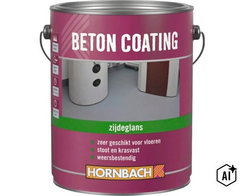 Blik betoncoating met zijdeglans afwerking voor vloeren binnen en buiten (Image AI modified or generated)