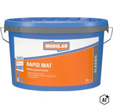 Modulan Rapid Mat matte muurverf voor binnen in een emmer van 5 liter (Image AI modified or generated)