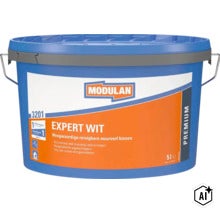 Modulan Premium Expert muurverf voor binnen in een emmer van 5 liter (Image AI modified or generated)