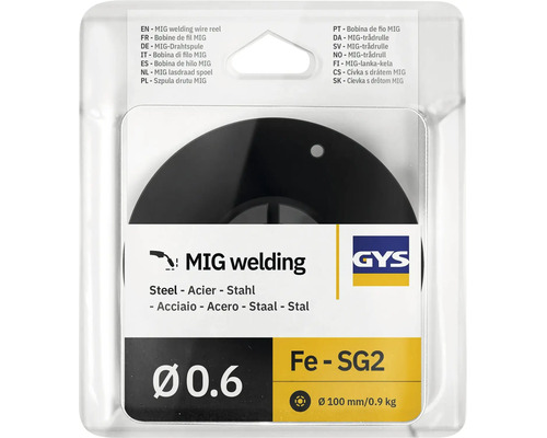 GYS MIG lasdraad spoel Fe SG2 diameter 0.6 millimeter 0.9 kilogram in blisterverpakking