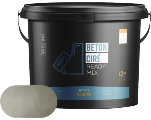 Beton Cire kant en klare mix in een emmer met 12 kilogram inhoud voor 10 vierkante meter oppervlak.