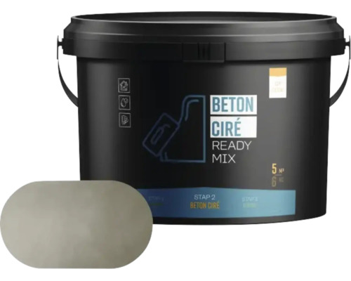 Emmer met gebruiksklare Beton Cire voor wand- en vloerafwerking