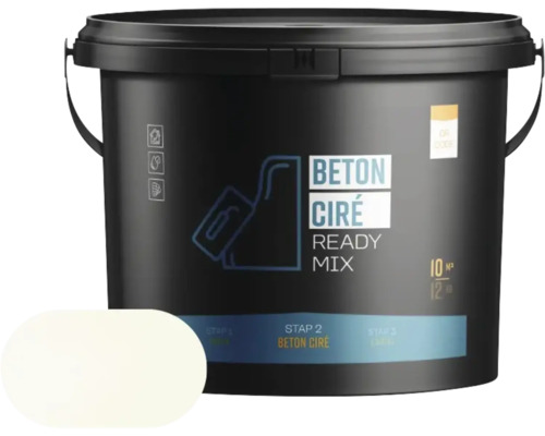 Emmer met Beton Cire Ready Mix voor 10 vierkante meter, kant en klare betonlook pleister
