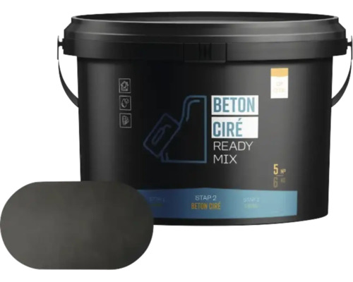 Beton Cire Ready Mix stucwerk in emmer voor 5 vierkante meter oppervlak