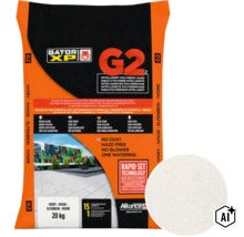 Gator XP G2 intelligent polymeervoegzand voor bestrating en natuursteen in ivoor, 20 kilogram zak. (Image AI modified or generated)
