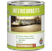 Bus Hornbach interieurbeits voor houten oppervlakken binnenshuis met watervaste en robuuste eigenschappen en Hornbach logo