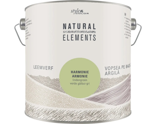 Bus Style Color Natural Elements leemverf in Harmonie lindegroen met draagbeugel