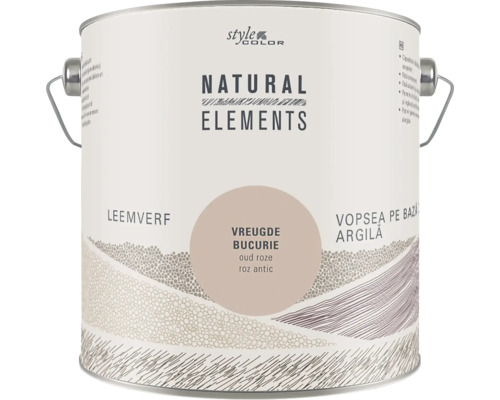 Een blik StyleColor Natural Elements leemverf in de kleur Vreugde Bucurie.