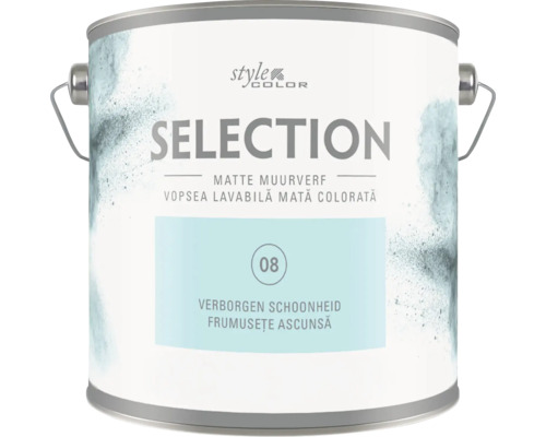 StyleColor Selection matte muurverf kleur nummer 08 Verborgen Schoonheid in een verfblik met handvat