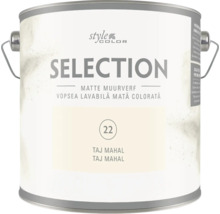 Style Color Selection matte muurverf kleur Taj Mahal in verfemmer