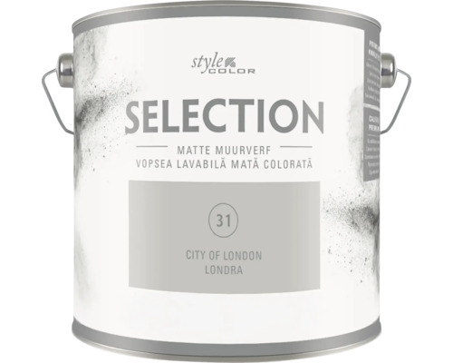 Verfblik met StyleColor Selection matte muurverf in de kleur City of London nummer 31