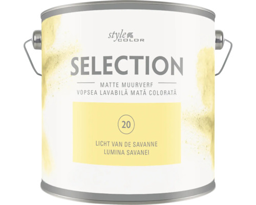 StyleColor Selection matte muurverf Licht van de Savanne in een verfblik met handvat