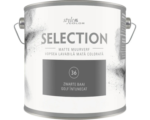 Emmer Style Color Selection matte muurverf Zwarte Baai 36 met draagbeugel