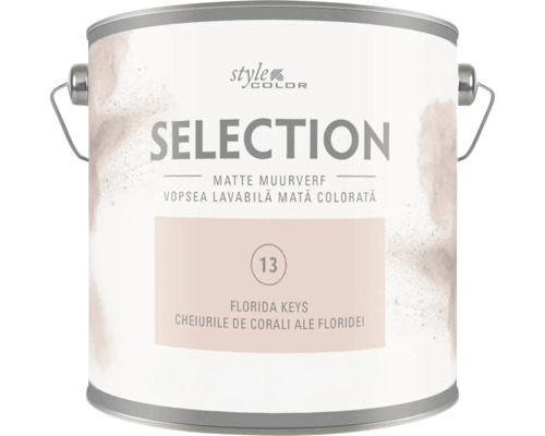 Style Color Selection matte muurverf in de kleur Florida Keys, 2,5 liter verfblik voor binnen