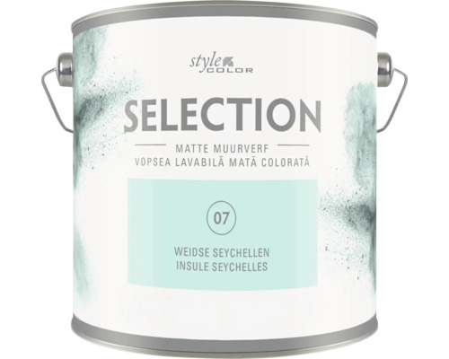 Style Color Selection matte muurverf Weidse Seychellen in verfblik