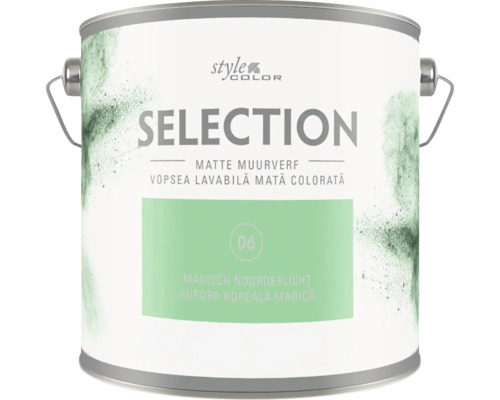 styleCOLOR Selection matte muurverf Magisch Noorderlicht in verfblik