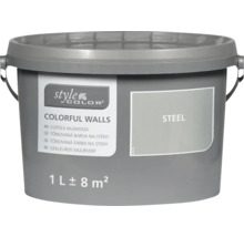 Emmer Style Color Colorful Walls muurverf in de kleur Steel 1 liter