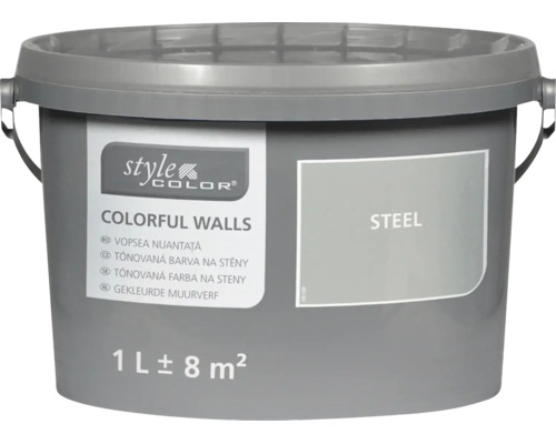 Emmer Style Color Colorful Walls muurverf in de kleur Steel 1 liter
