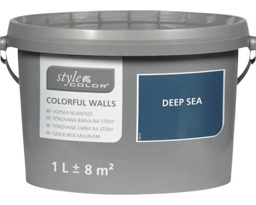 Emmer StyleColor muurverf Colorful Walls Deep Sea 1 liter