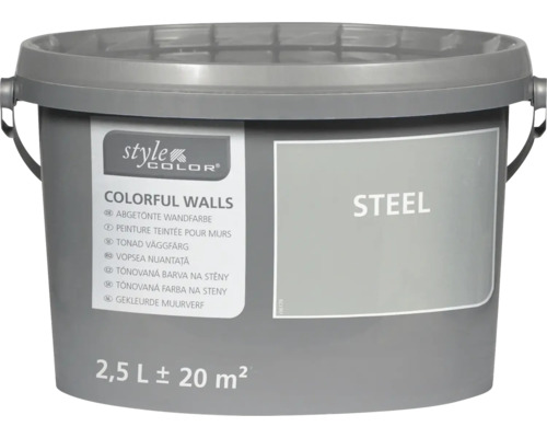 Emmer StyleColor muurverf kleur Steel 2,5 liter voor 20 vierkante meter