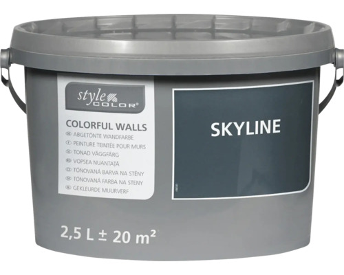 StyleColor gekleurde muurverf Skyline in een emmer van 2,5 liter voor 20 vierkante meter oppervlak.