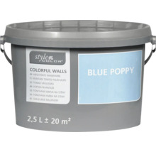 Style Color Colorful Walls muurverf in emmer 2,5 liter Blue Poppy