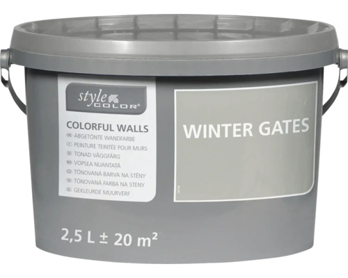 Emmer muurverf Style Color Colorful Walls kleur Winter Gates met 2,5 liter inhoud voor 20 vierkante meter