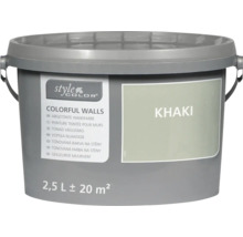 StyleColor Colorful Walls muurverf in emmer van 2,5 liter in de kleur kaki