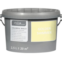 Style Color Colorful Walls muurverf in emmer van 2,5 liter in de kleur Golden Shimmer voor circa 20 vierkante meter