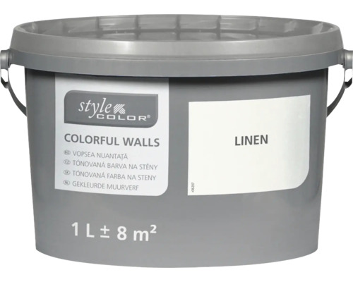 Emmer StyleColor Colorful Walls muurverf in de kleur linnen met een inhoud van een liter voor circa acht vierkante meter