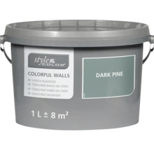 Eén liter verfemmer Style Color Colorful Walls in Dark Pine voor muurverf