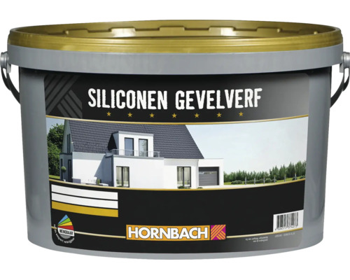 Kunststof emmer met siliconen gevelverf van Hornbach Kunststof emmer met siliconen gevelverf van Hornbach