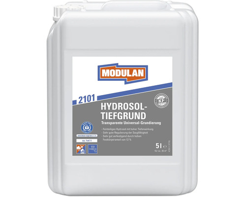 Modulan Hydrosol-Tiefgrund 2101, 5 liter jerrycan transparante universele primer voor binnen en buiten.