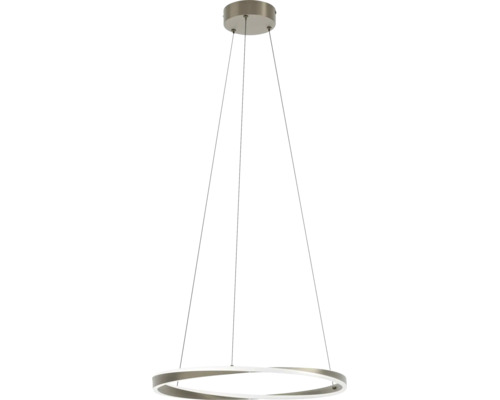 Moderne ronde LED hanglamp met plafondkap en dunne draadophanging