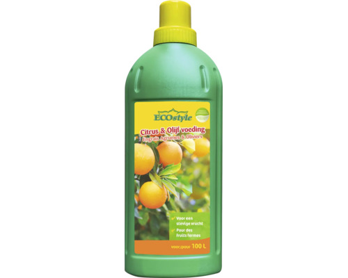 ECOstyle Citrus en Olijf voeding fles voor 100 liter biologische meststof voor citrusplanten en olijfbomen
