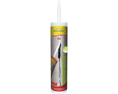 ECOstyle Mouse and Rat Stop Kit koker voor het afdichten van kieren en gaten tegen knaagdieren.