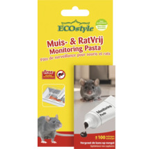ECOstyle Muis- & RatVrij Monitoring Pasta tube voor het monitoren van knaagdieren zonder giftige stoffen met honderd vullingen.