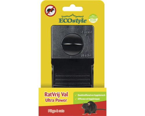 ECOstyle RatVrij Val Ultra Power voor effectieve en hygiënische bestrijding van ratten.